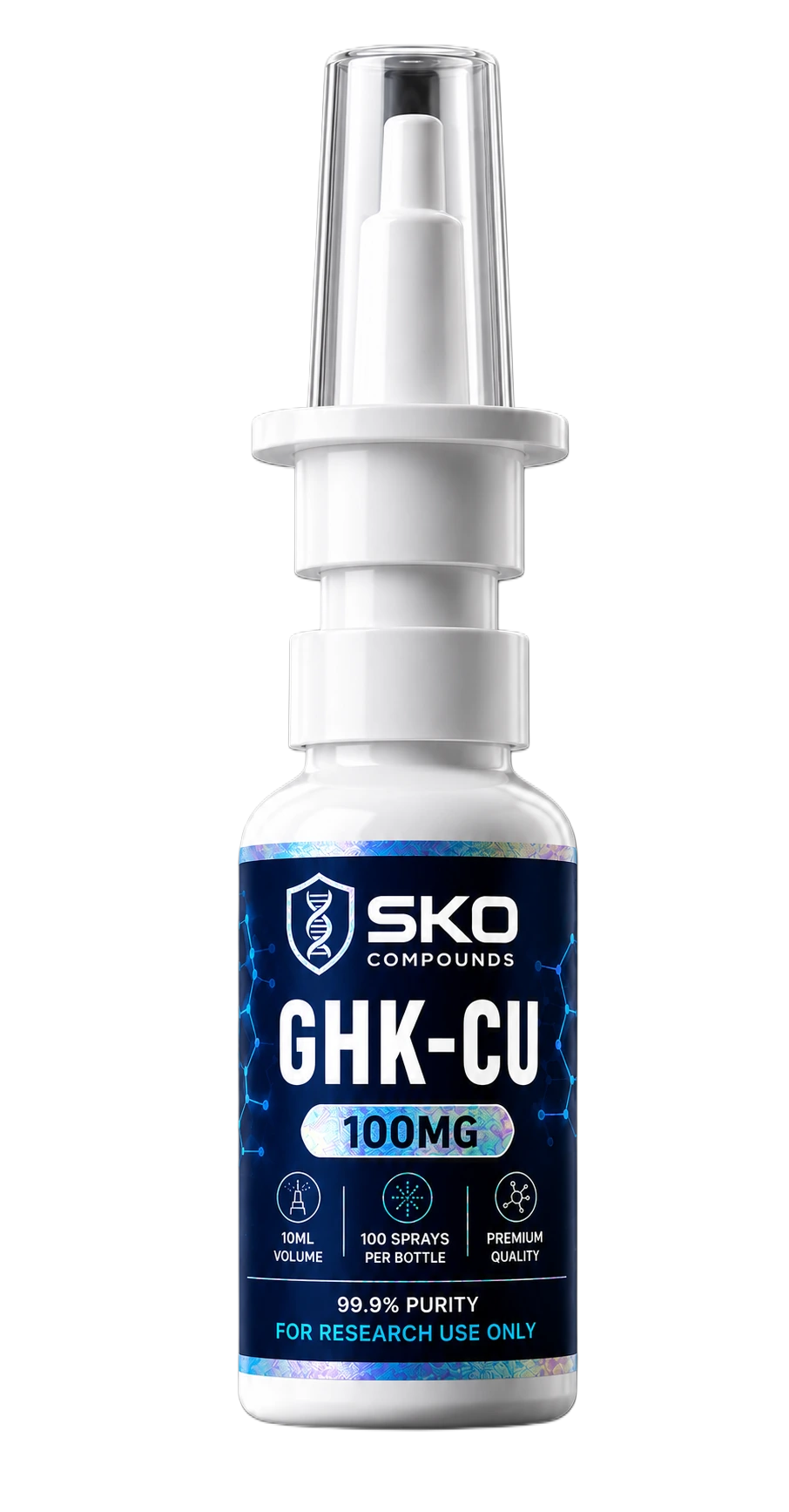 GHK-Cu Spray 100MG research liquid spray bottle