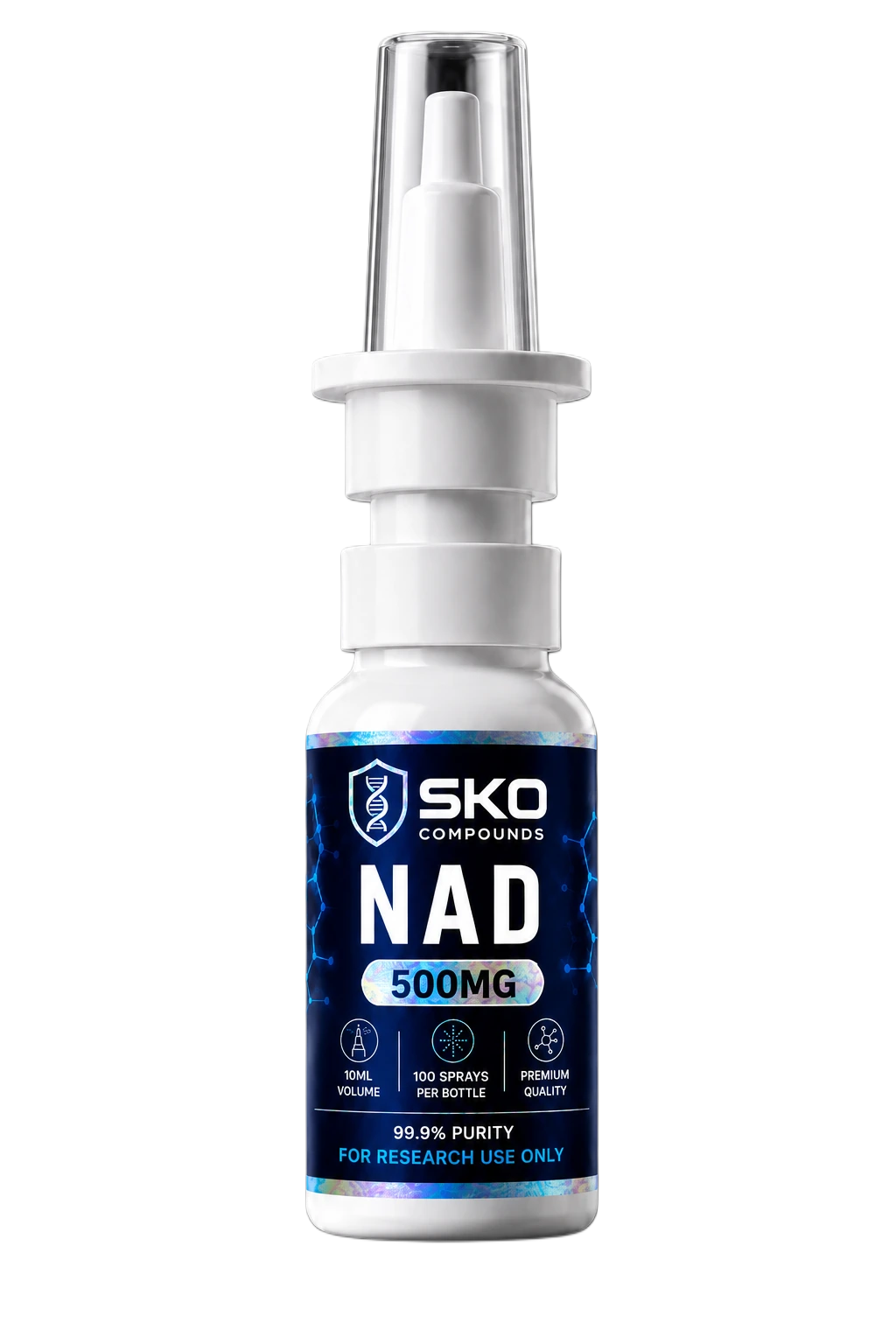 NAD Spray 500MG research liquid spray bottle